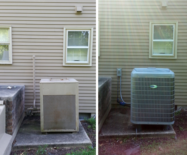 Read more about the article Before and after installation of Carrier Heat Pump Outdoor Unit