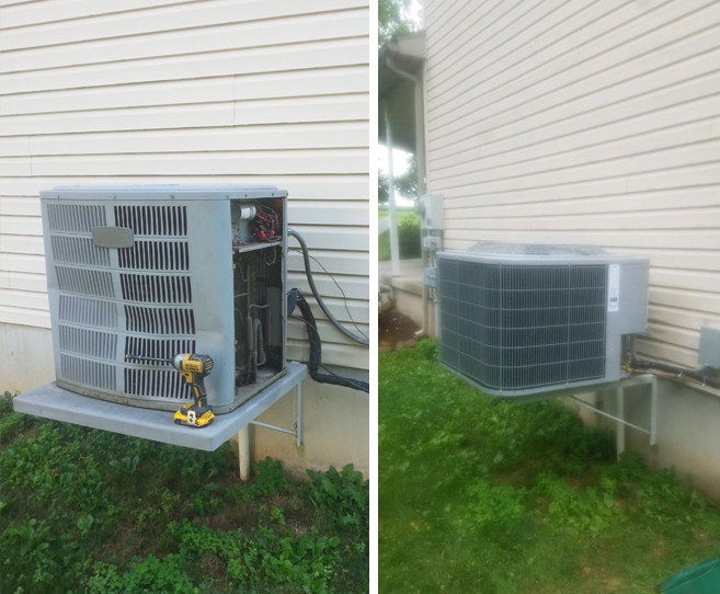 Read more about the article Before and after installation of Carrier 16 SEER Cooling System  