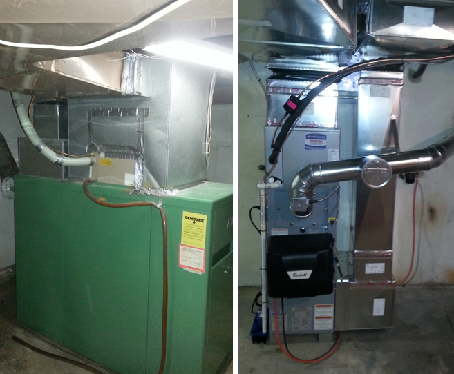 You are currently viewing Installation of a Carrier high efficiency oil furnace